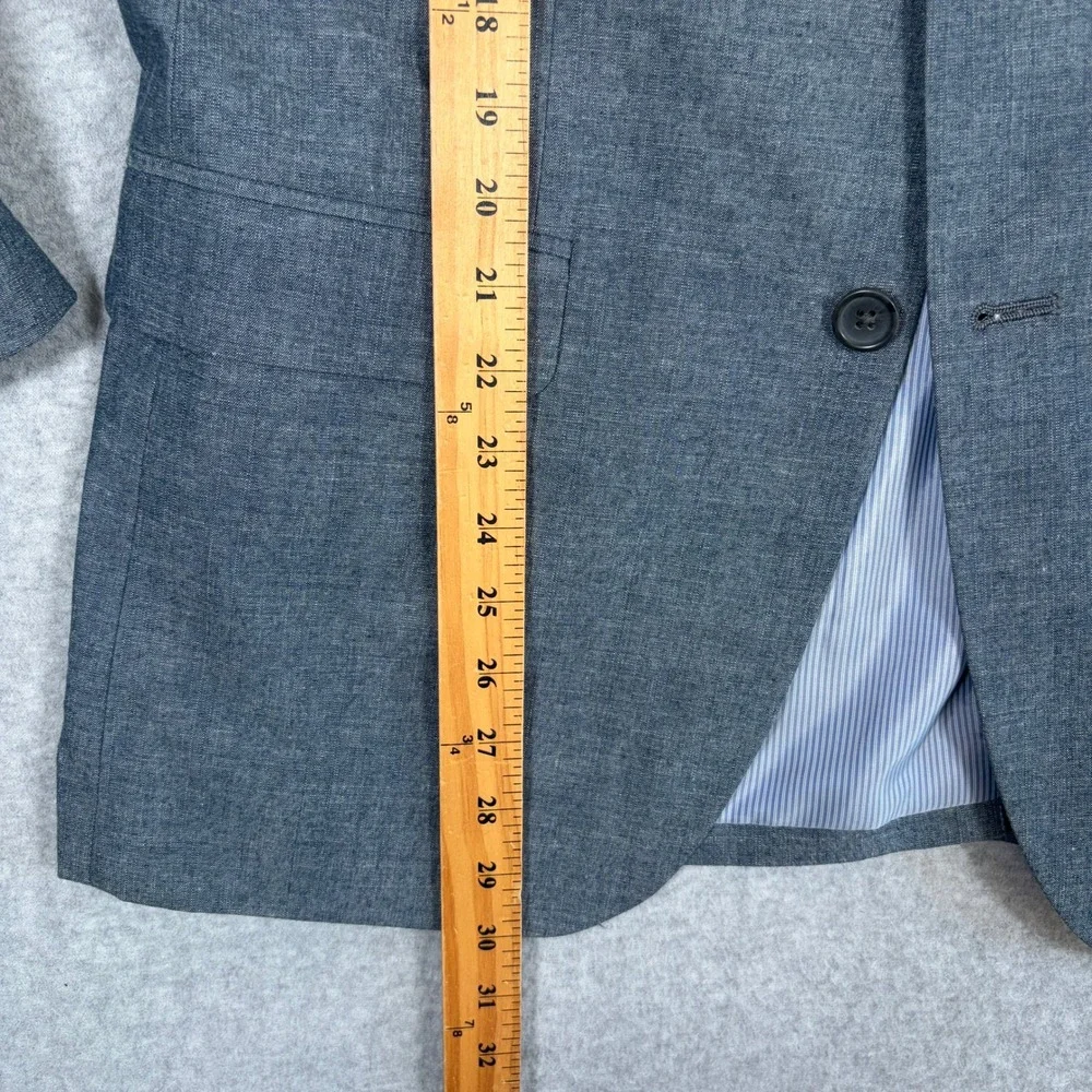 Banana Republic Blazer Mens 40 Regular Blue Tailored Slim Fit Cotton Sport Coat